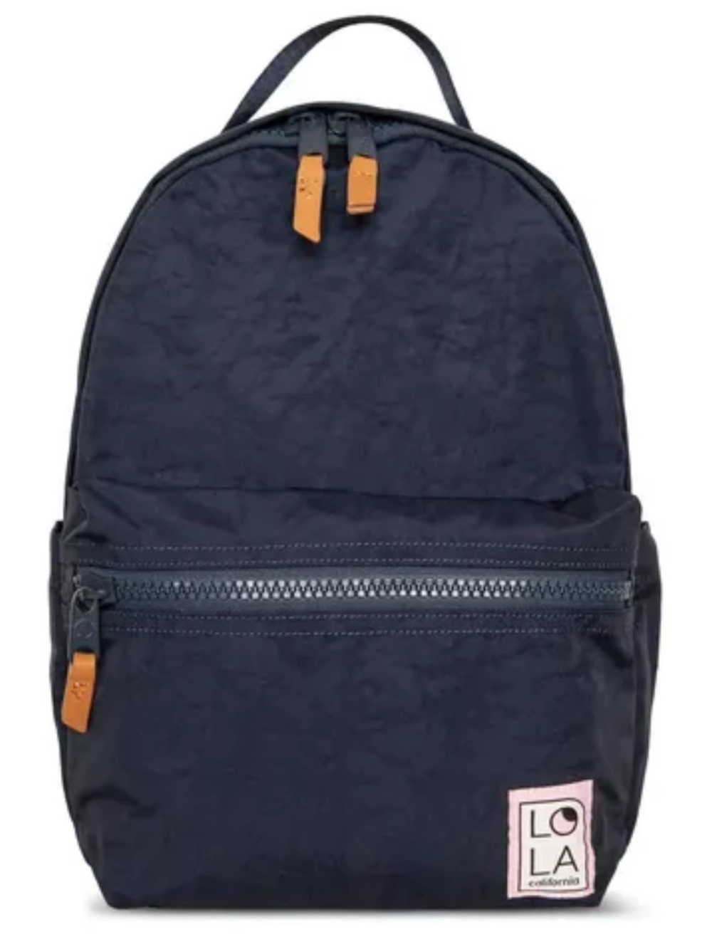 Navy Backpack with Tan Accents